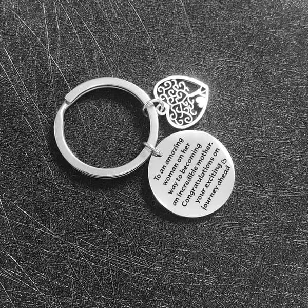 Pregnancy Announcement Keychain Gift for Moms-to-Be