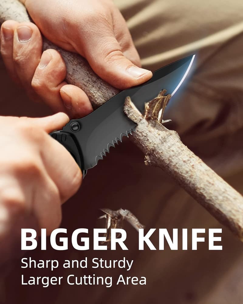 Pohaku 13-in-1 Pocket Multitool with Safety Locking Design