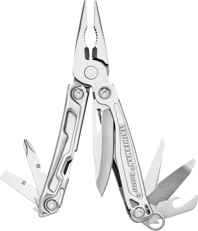 13-in-1 Leatherman Bolster Multi-Tool for Camping and Home