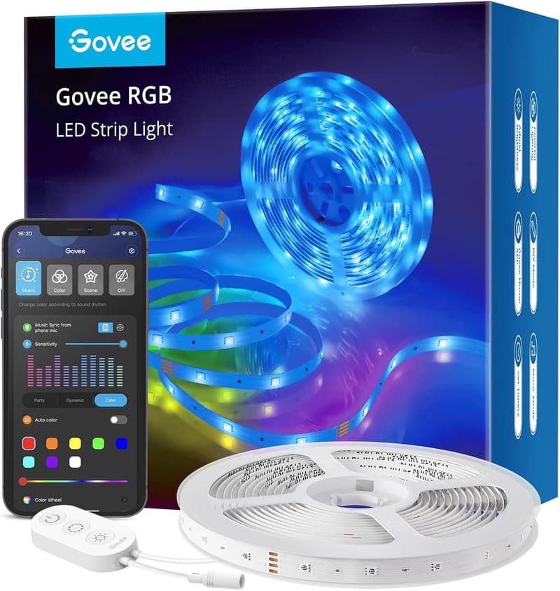 Smart LED Strip Lights, 16.4ft, WiFi, App Control, Music Sync