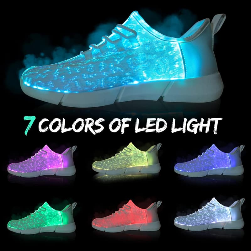 LED Light-Up Sneakers for Women & Men - USB Rechargeable Dancing Shoes