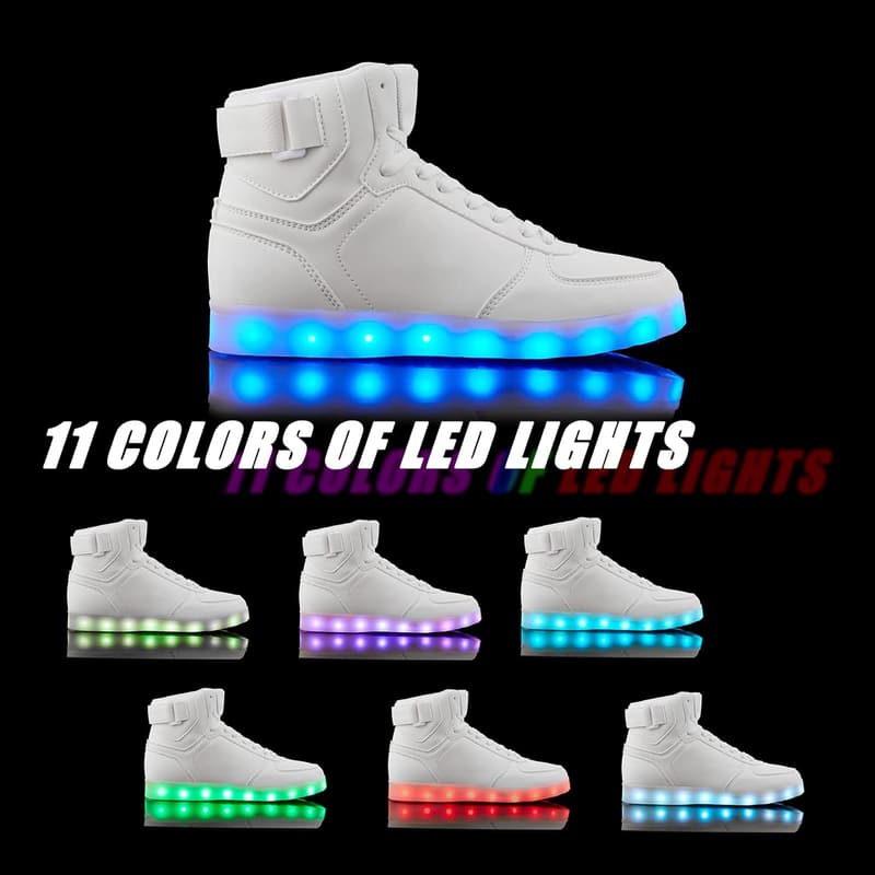LED Light-Up High Top Sneakers for Men, Women, Teens