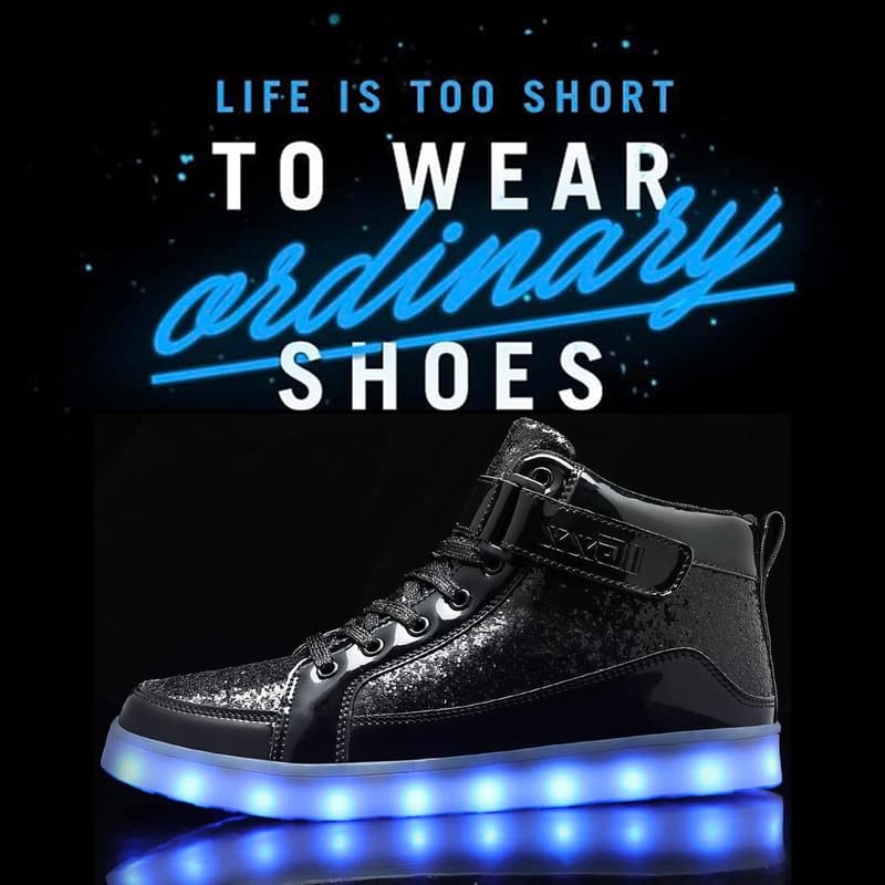LED Light-Up High Top Sneakers - USB Rechargeable for All