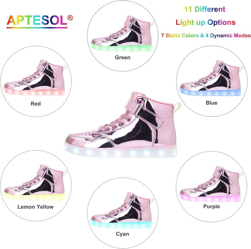 Unisex LED High Top Light Up Sneakers