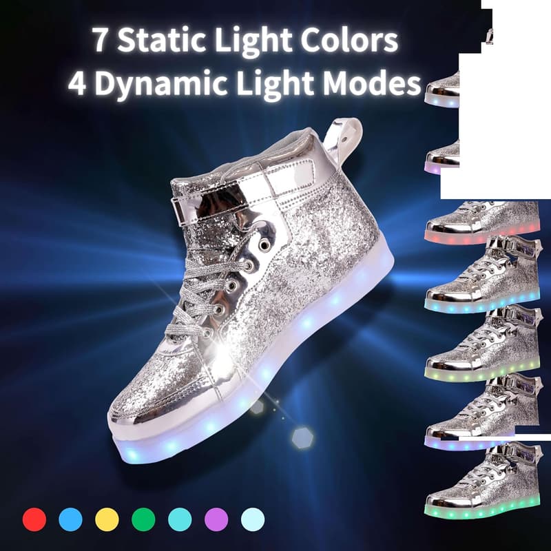 Light Up High Top Sneakers for Halloween & Christmas Parties
