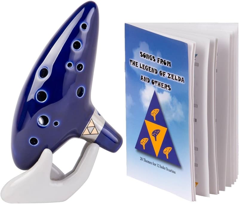 Zelda Ocarina 12-Hole Alto C with Songbook & Stand