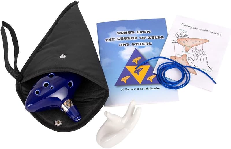 Zelda Ocarina 12-Hole Alto C with Songbook & Stand