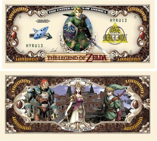 Legend of Zelda Limited Edition Million Dollar Bill Set