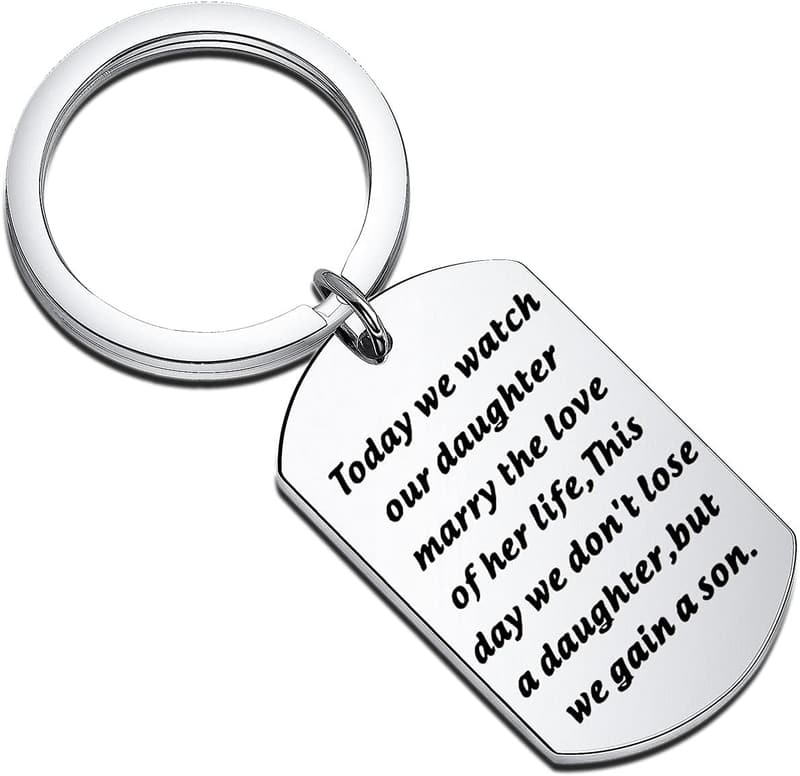 Son-in-Law Keychain - Wedding Gift from Mother