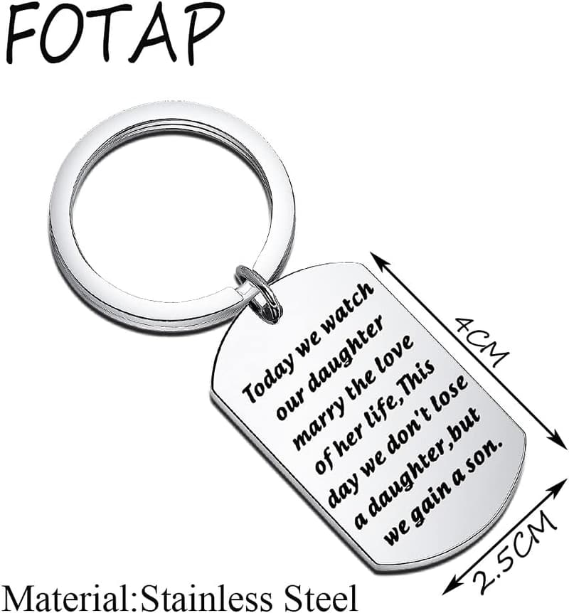 Son-in-Law Keychain - Wedding Gift from Mother