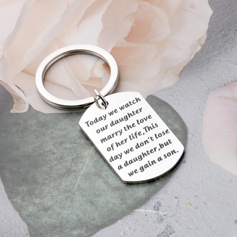 Son-in-Law Keychain - Wedding Gift from Mother