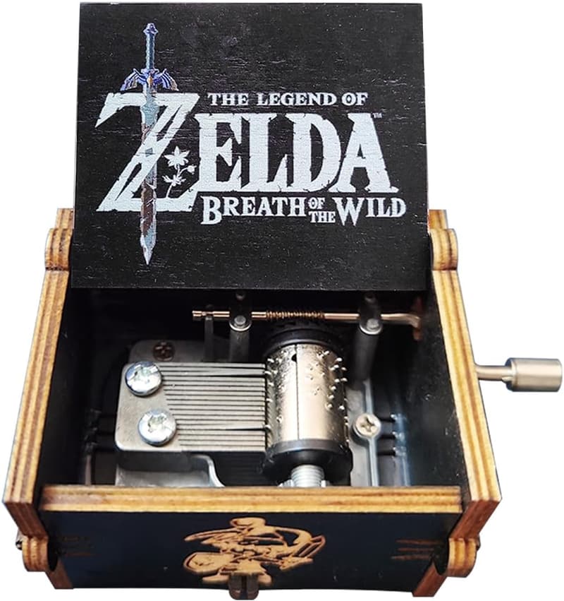 Zelda Wooden Hand-Cranked Music Box for Christmas & Gifts