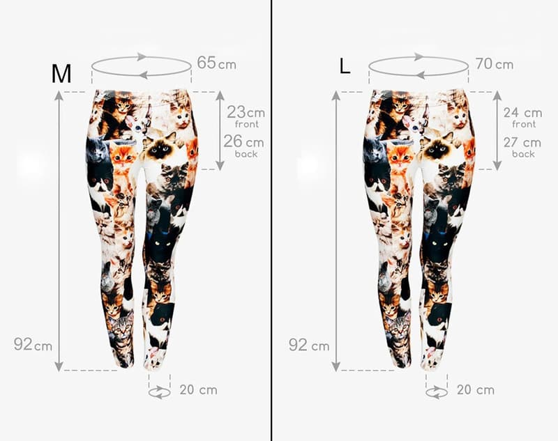 Fashionable 3D Printed Leggings for Women - Regular & Large Size