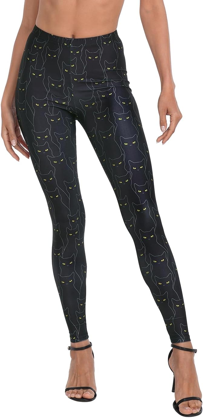 Trendy Graphic Printed Workout Leggings for Women