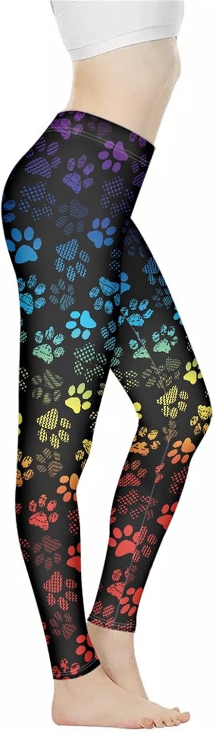 Sunflower Leopard Tummy Control Yoga Leggings for Women