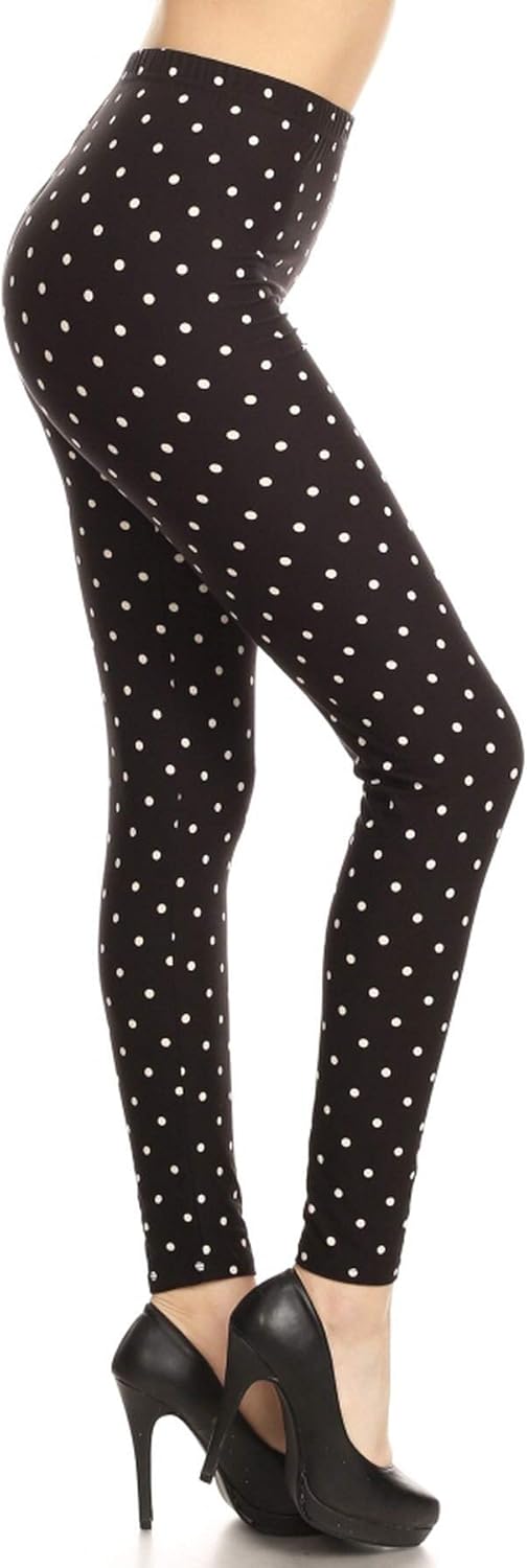 High Waisted Plaid Wild Print Leggings for Women