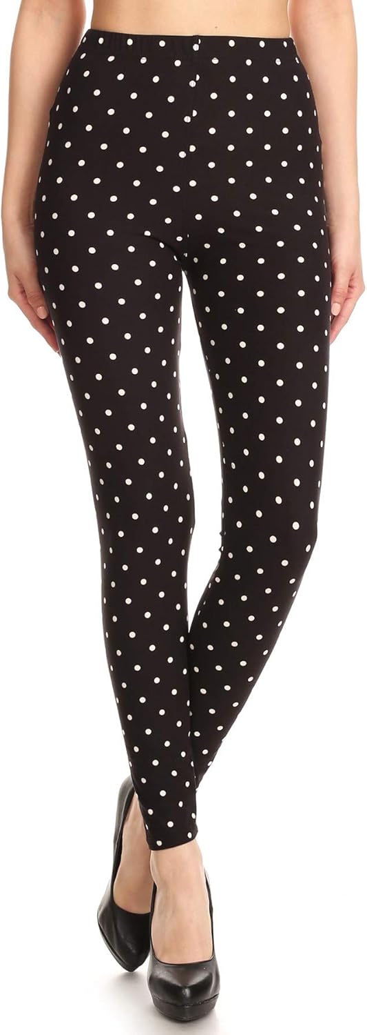 High Waisted Plaid Wild Print Leggings for Women