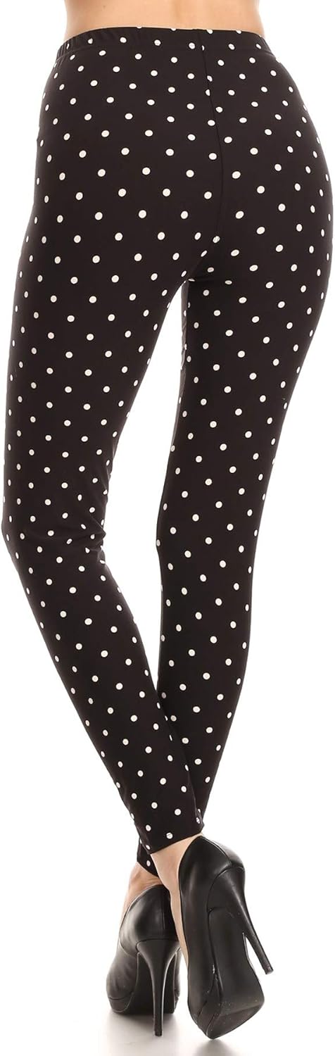 High Waisted Plaid Wild Print Leggings for Women