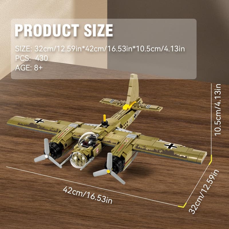 Classic German Bomber Plane Building Set (430pcs)