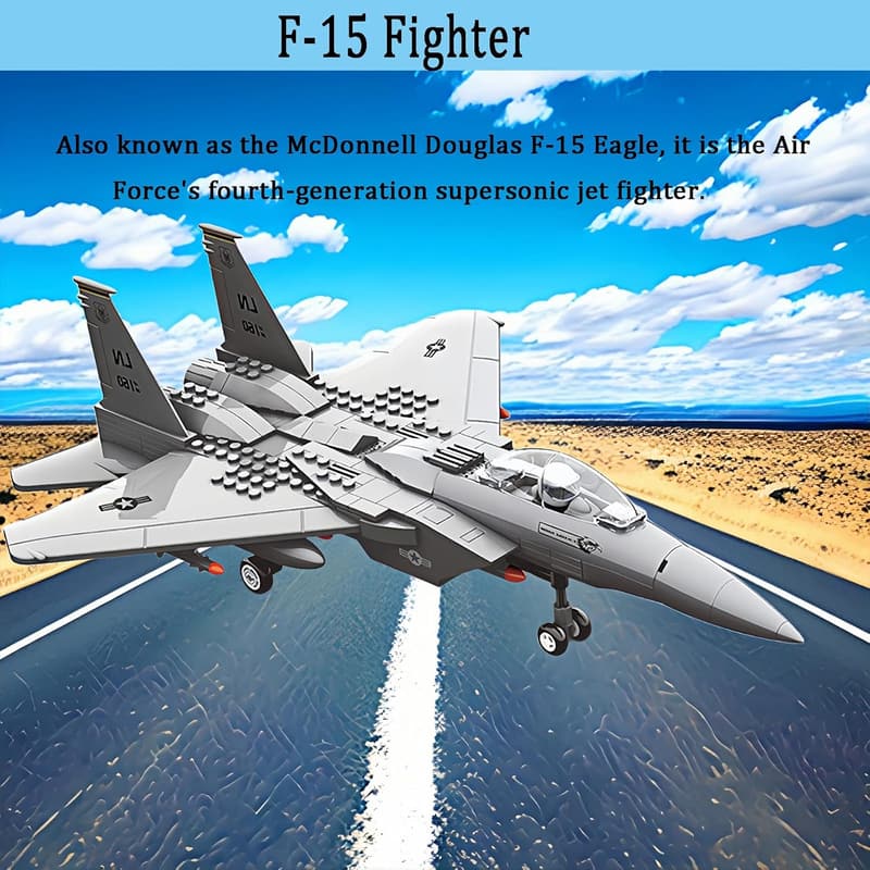 F-15 Eagle Fighter Jet Lego Set, 270 Pieces for Kids & Adults