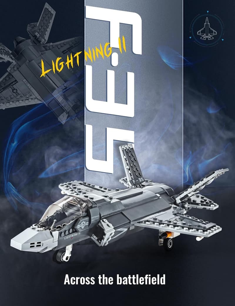F-35 Lightning II Fighter Jet Building Block Set for Kids and Adults