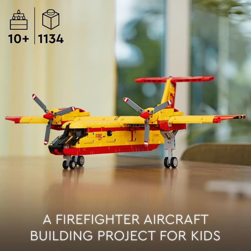 LEGO Technic Firefighter Aircraft Building Toy for Kids 10+