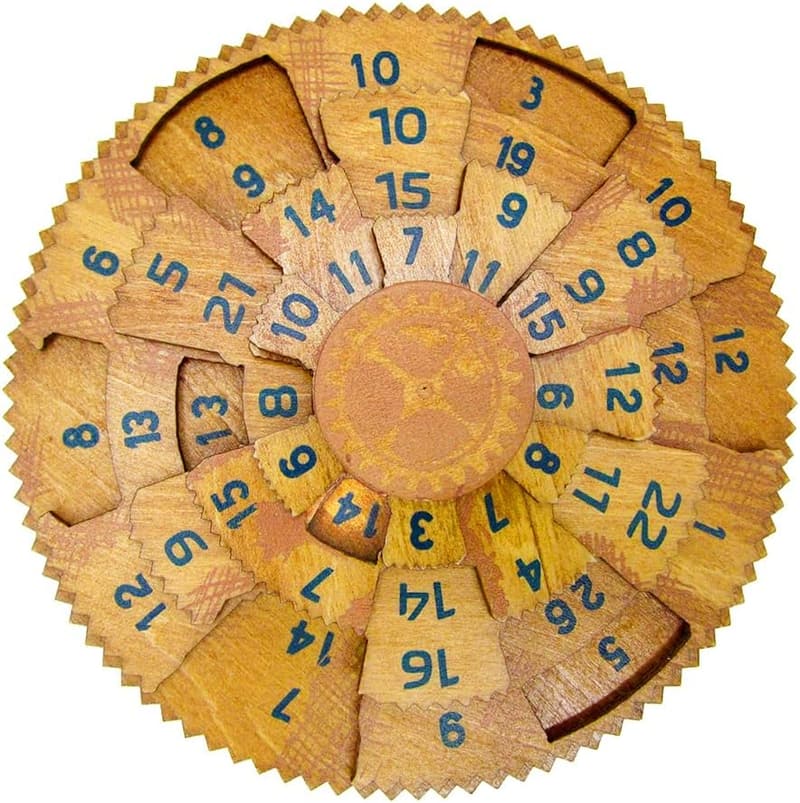 Grecian Mechanical Math Puzzle - Wooden Brainteaser for Teens and Adults