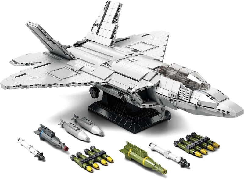 F-22 Raptor Fighter Jet Building Block Set for Teens & Adults