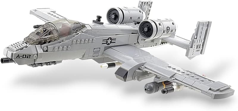 A-10 Warthog Building Blocks Set - 961 Pieces Military Model