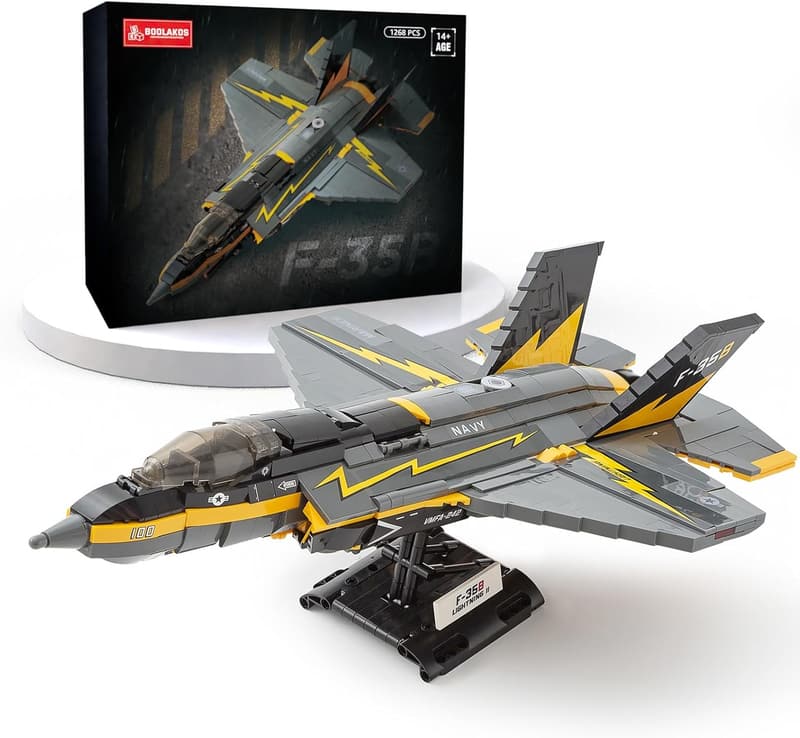 Military Airplane Building Block Set for Adults & 孩子們 (1268 Pcs)