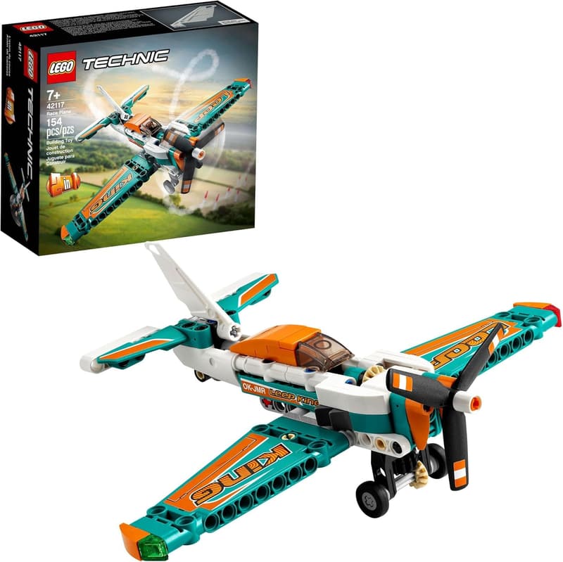 LEGO Technic Race Plane 2-in-1 Stunt Model Building Set for Kids