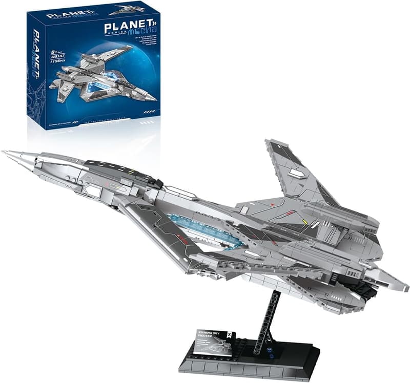 F/A-19 Fighter Jet Building Block Set for Adults, 1196 Pcs