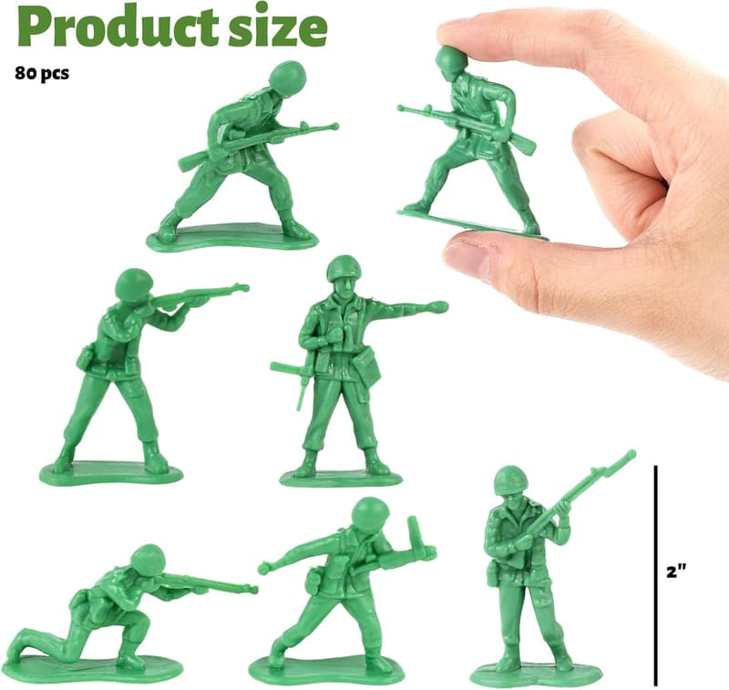 Army Men Toy Soldiers Playset - 80PCS for Kids' Birthday
