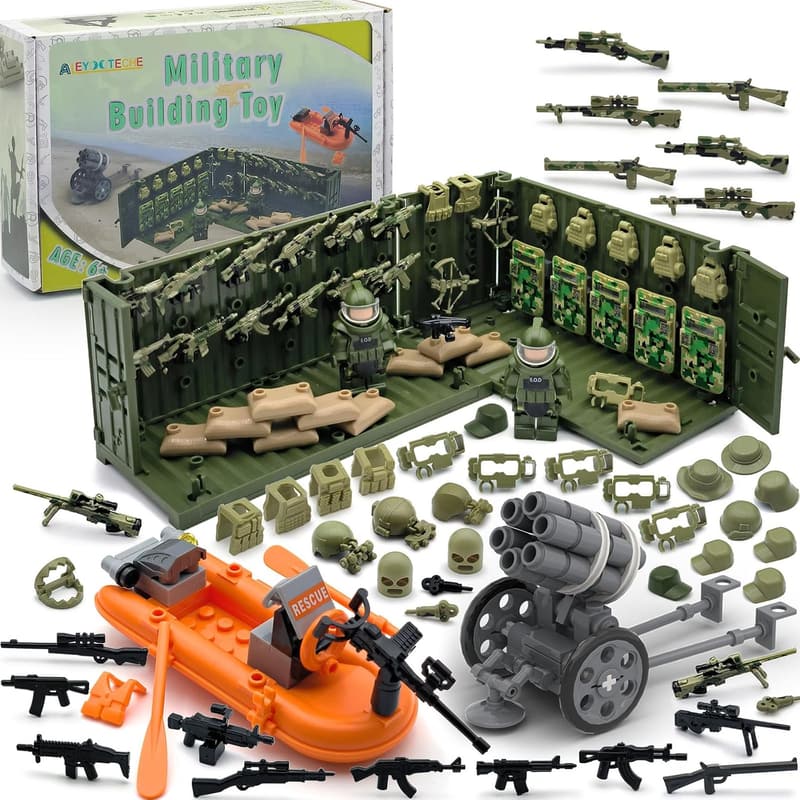 SWAT Team Building Block Weapon Set - 220 pcs Compatible Gear