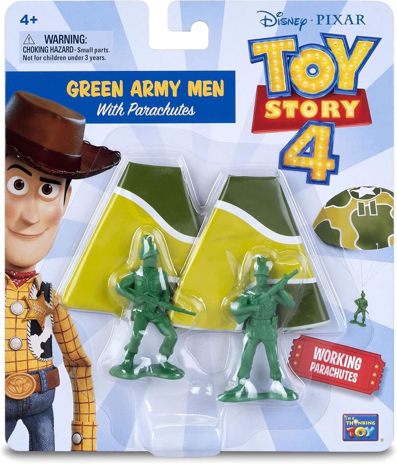 Green Army Men with Parachutes - Disney Pixar Theme