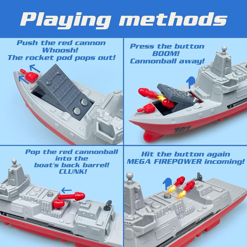 Military Aircraft Carrier Toy Playset with Army Men & Planes