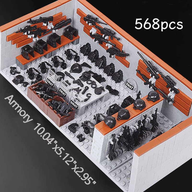 WW2 Battle Building Blocks Set - Army Toy Weapons Pack (568 Pcs)