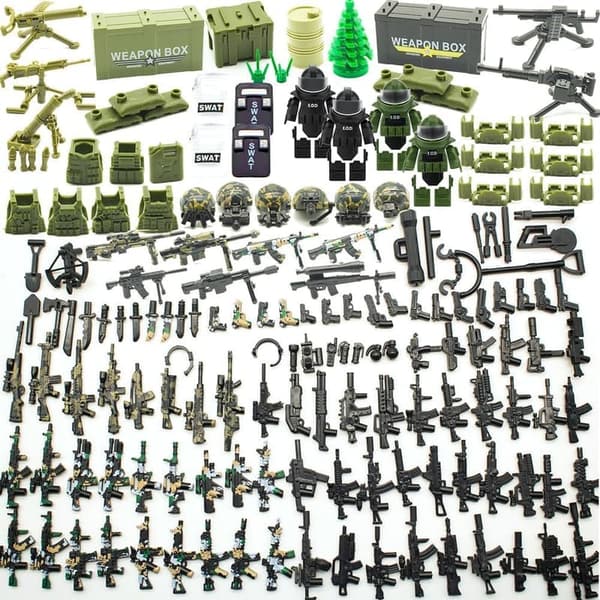 Military Weapon Accessory Kit for Building Block Toys