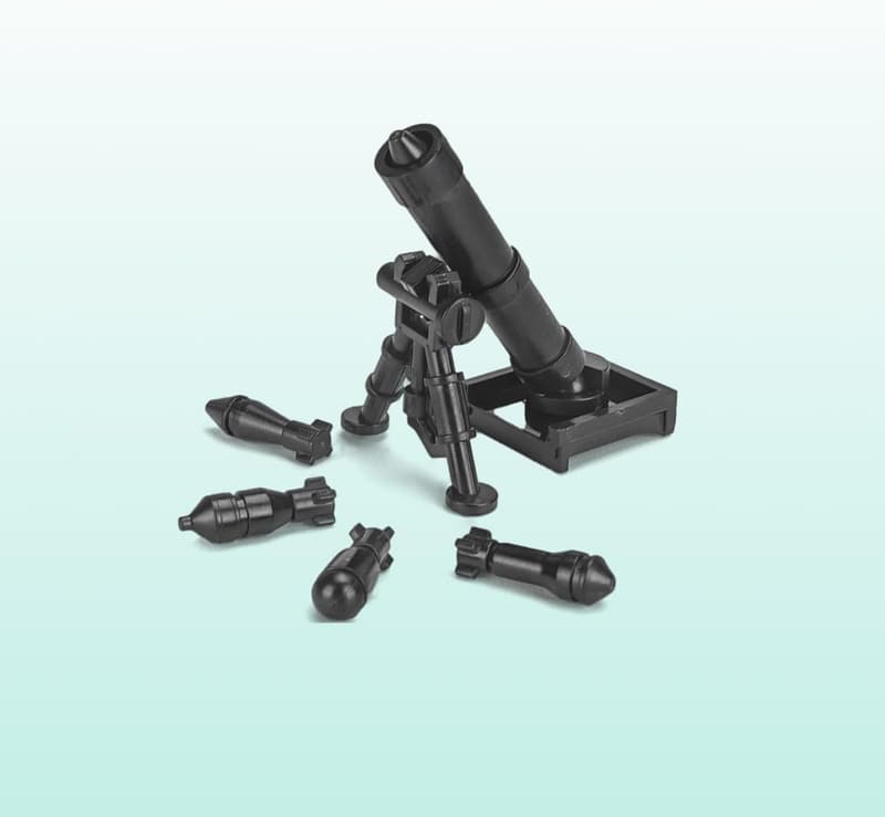 World War 2 Mini Army Men Figures Set with Baseplates