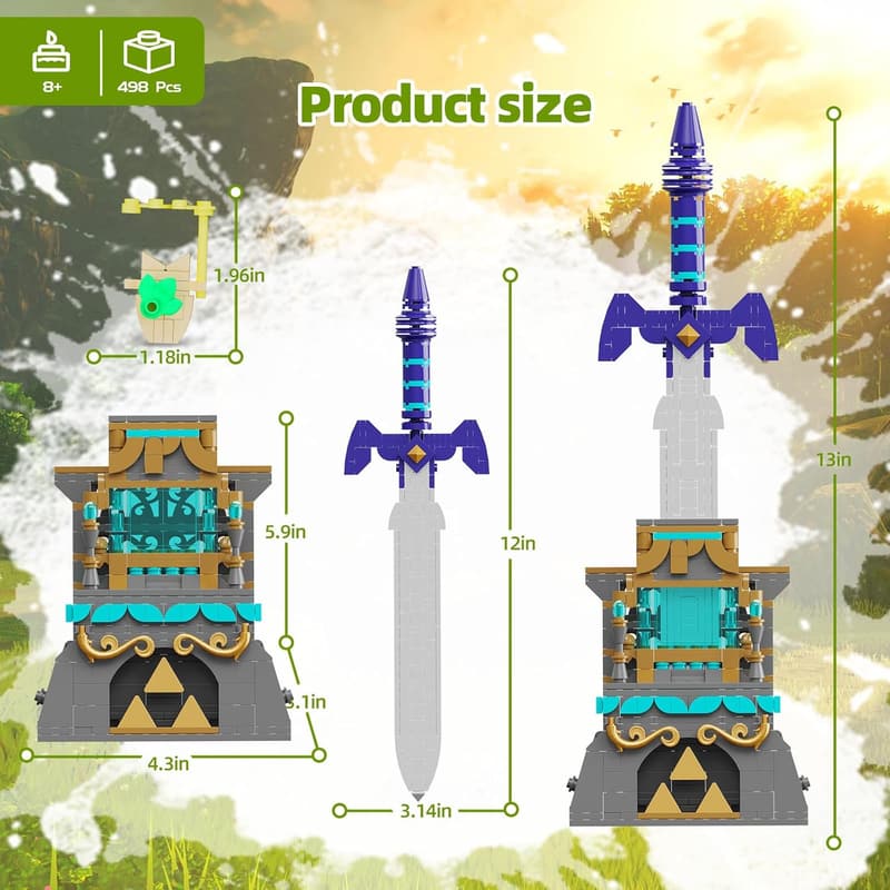 Master Sword Glowing Building Block Set - Compatible with Lego (498PCS)