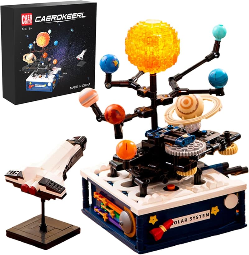 STEM Solar System Building Blocks Set for Kids, 775 Pieces