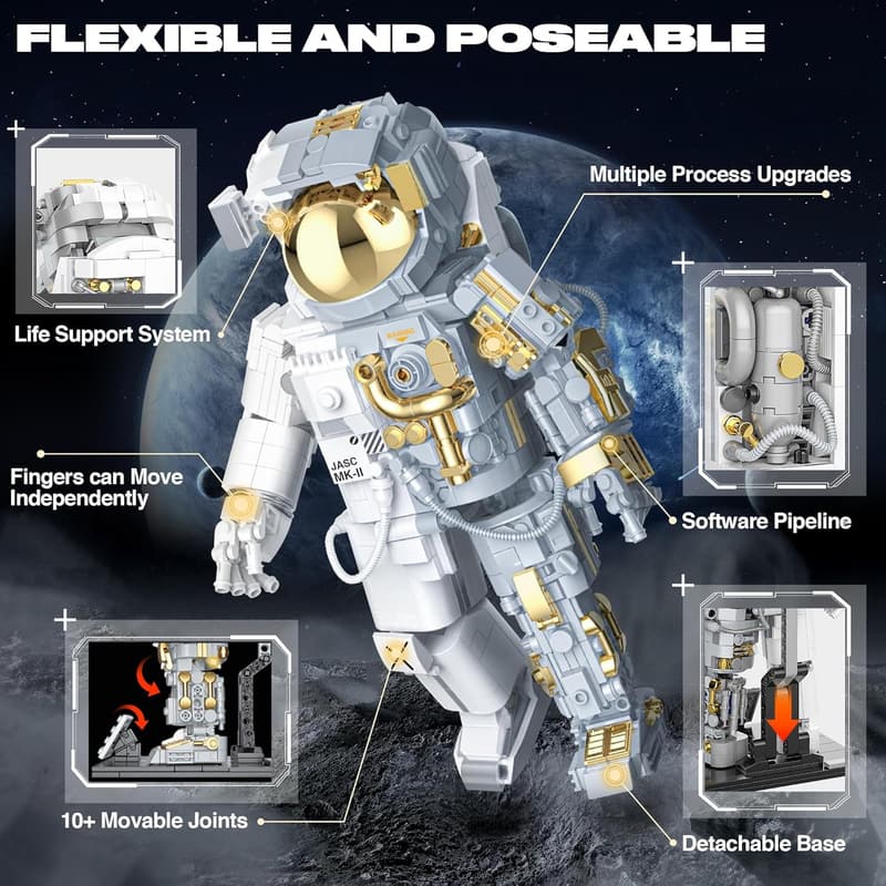 Astronaut Building Block Set for Boys 12+ | 966 Pcs Toy