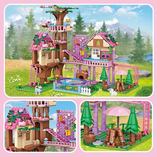 Lego-Compatible Tree House Building Set for Kids Age 6-12