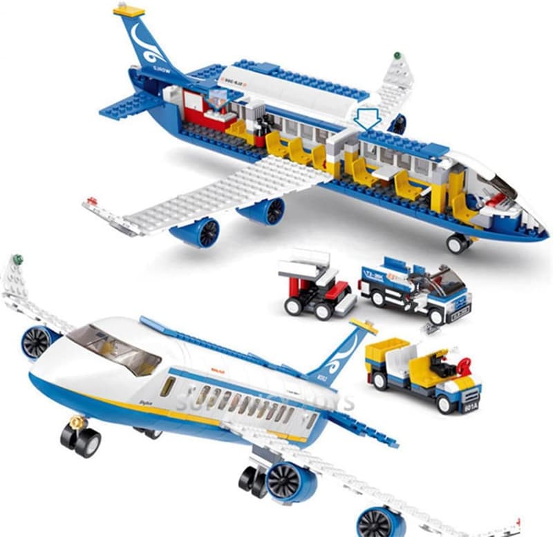 STEM Building Blocks Airplane Toy for Kids Age 6-12