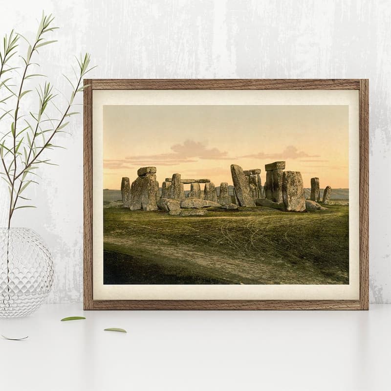 Vintage Stonehenge Print - 11x14 Unframed Artwork