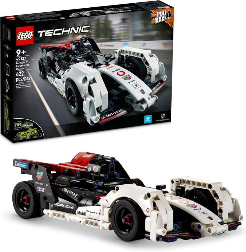 LEGO Technic Porsche 99X Electric Race Car Model Set for Ages 9+