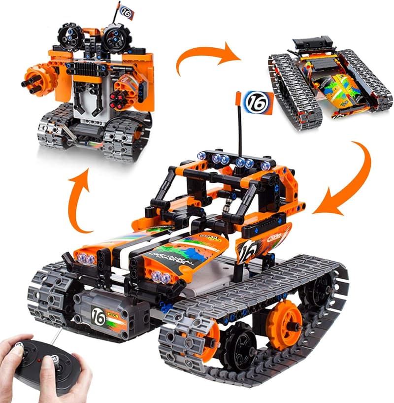 STEM Remote Control Building Kit - 3-in-1 Car/Robot/Tank Set