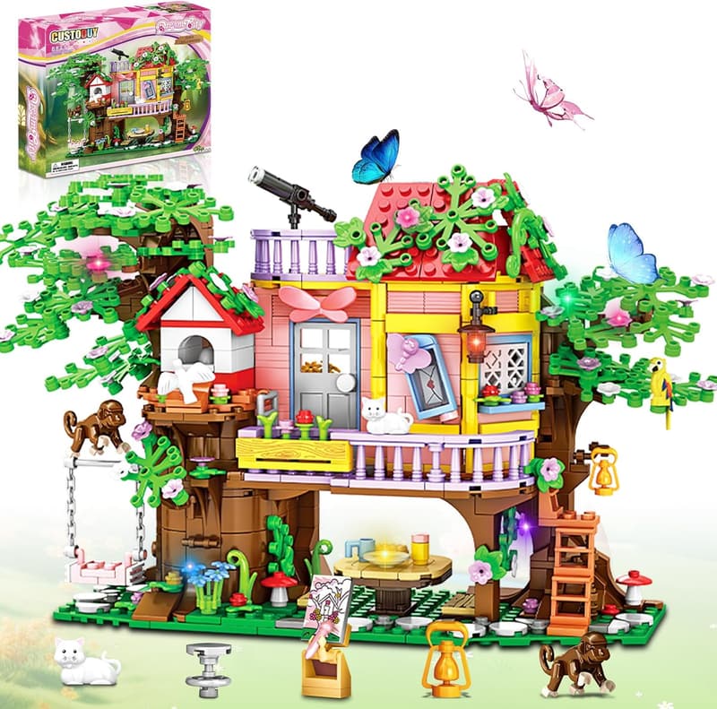 STEM Tree House Building Blocks Set – 840 PCS Birthday Gift for Kids