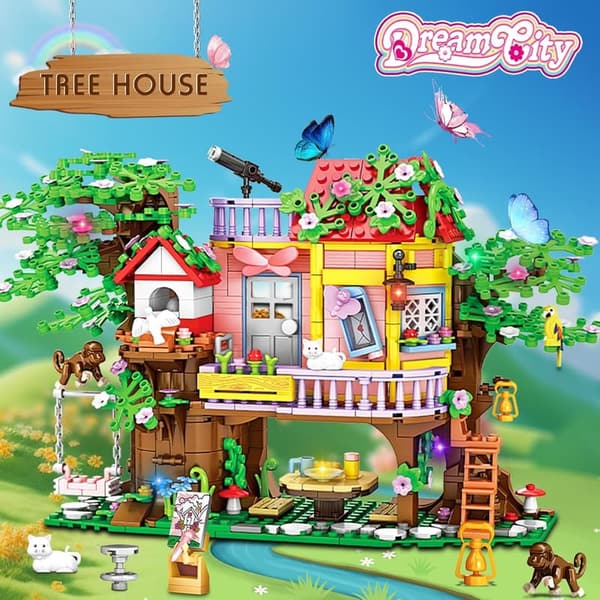 STEM Tree House Building Blocks Set – 840 PCS Birthday Gift for Kids