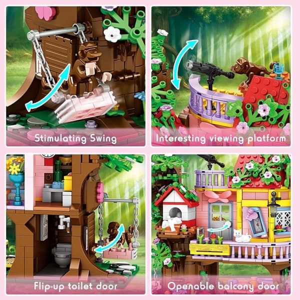 STEM Tree House Building Blocks Set – 840 PCS Birthday Gift for Kids
